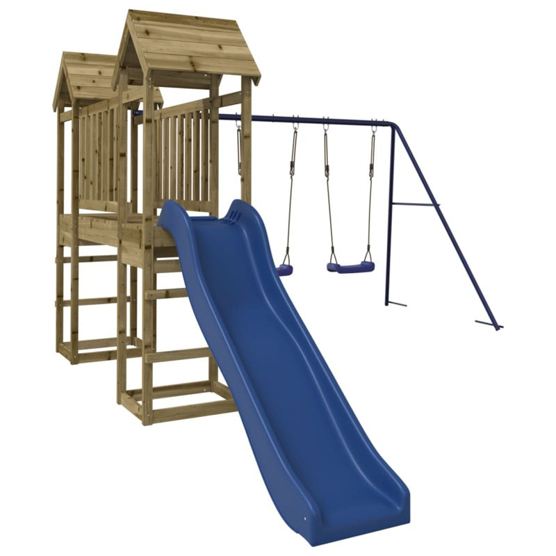 Dubreuil Freeport Park Swing Set, Impregnated Wood Pine