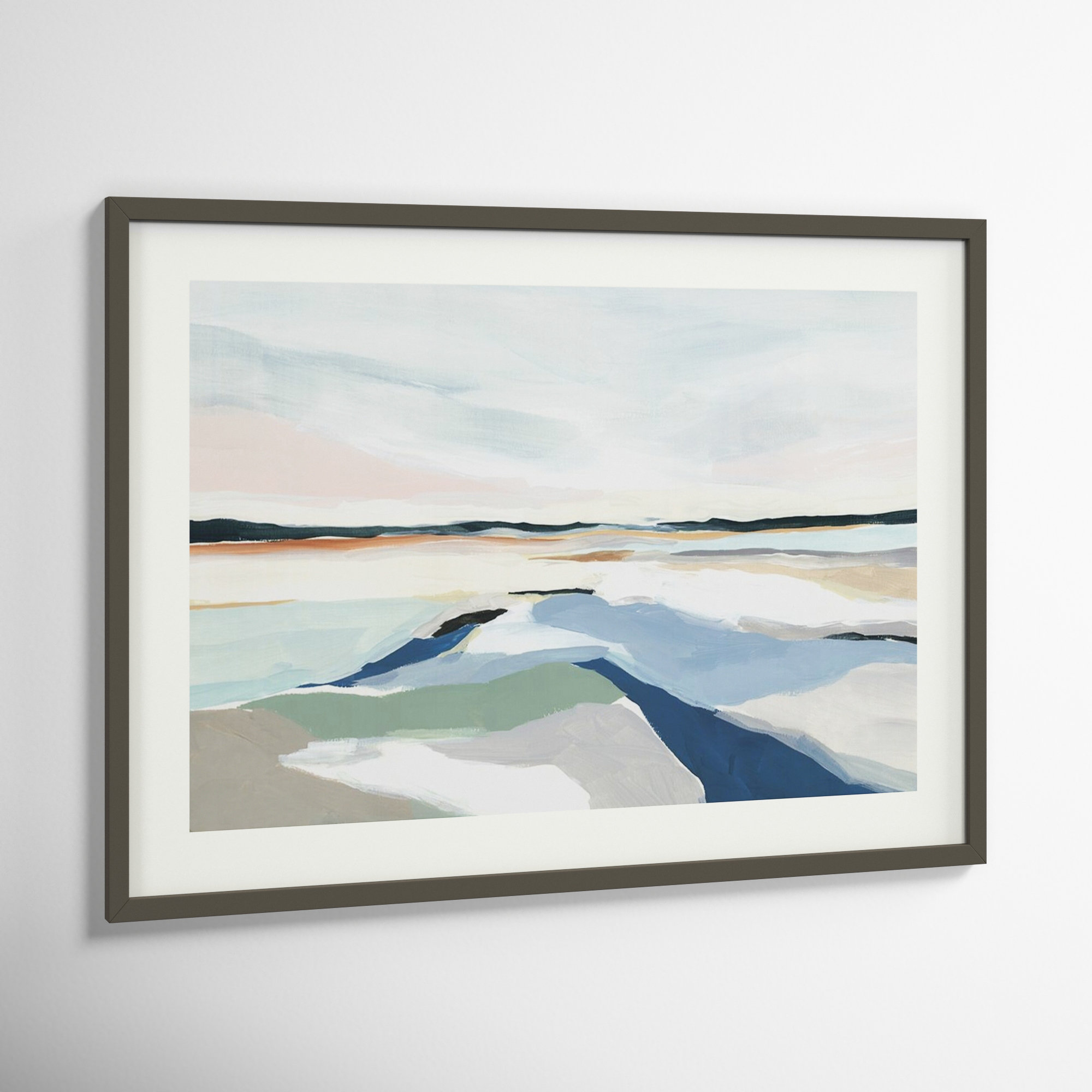 Seaside Day I by Isabelle Z, 27" H x 37" W, Gray Framed Paper