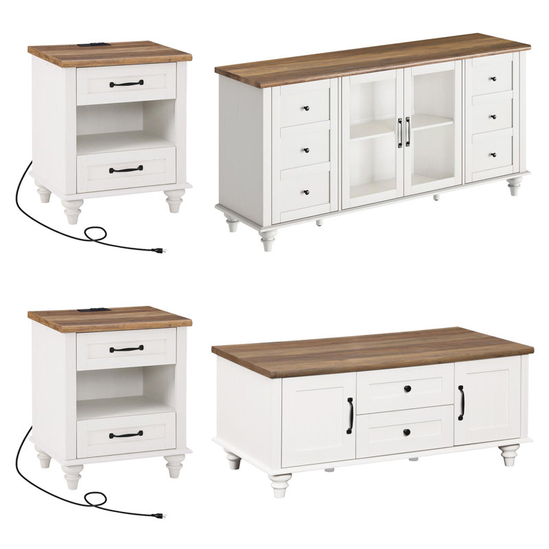 Ensemble de tables basses 4 pièces Bonetta