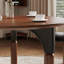 Table ronde rétro en bois massif noir brun-1493509521
