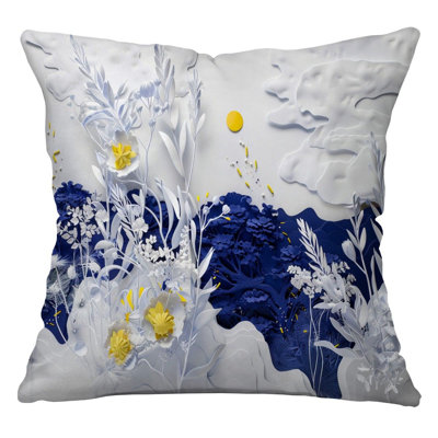 Coussin décoratif réversible en papier Floral Dimension