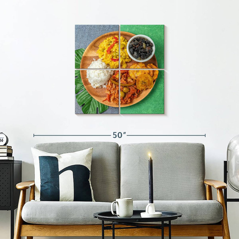 Assiette de nourriture cubaine Yarlin, H 26 po x l 26 po