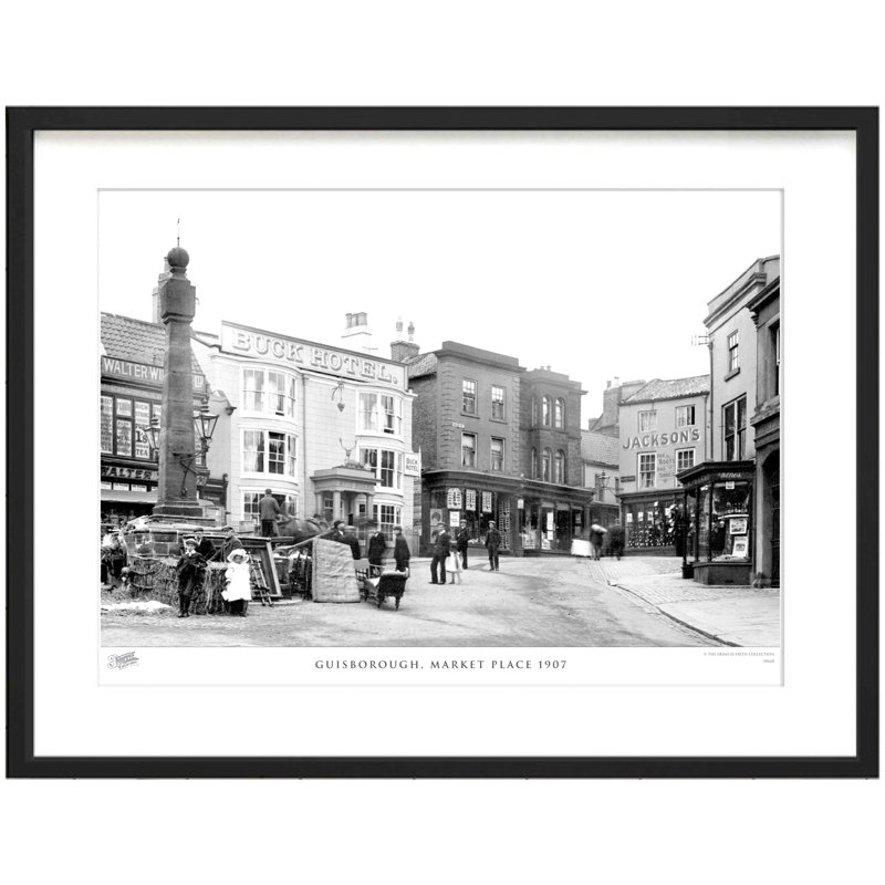 Guisborough, Market Place 1907 - Single Picture Frame Print, 45cm H x 60cm W x 2.3cm D