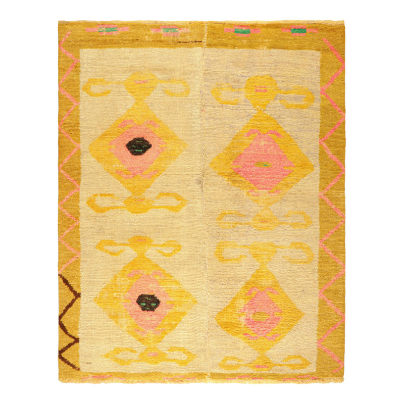 One-of-a-Kind 3'6”x4'3” Hand Knotted Area Rug