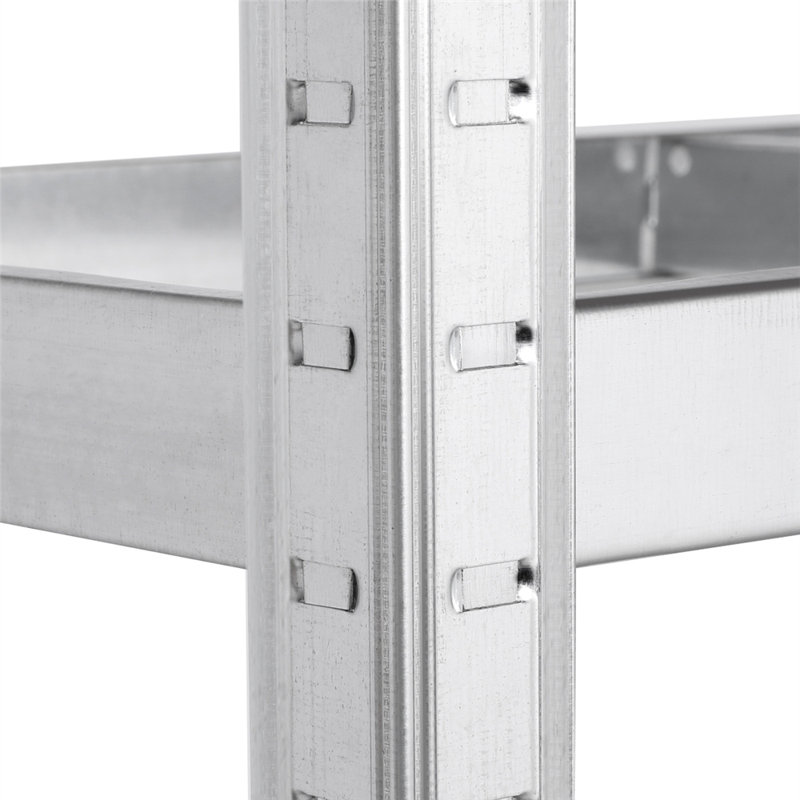 2PCS 5 Tiers Metal Storage Shelf 180 cm Height , Silver