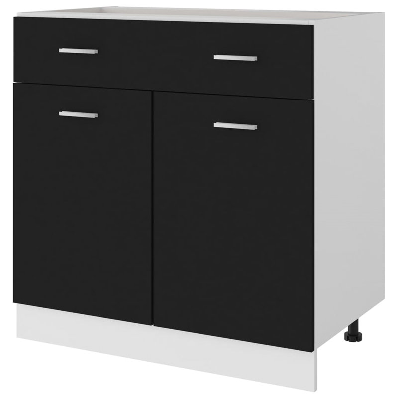 Drawer Base Cabinet 80X46x81.5 Cm, Black