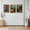«Herbal Garden Still Life», ensemble de 3 reproductions d'art sur toile tendues sur toile pour la cuisine