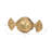 Modern Metal and Suar Wood Figurine with Wrapped Candy Design - Decor for Home, Office, Bedroom or Living Room - 4" Gold
