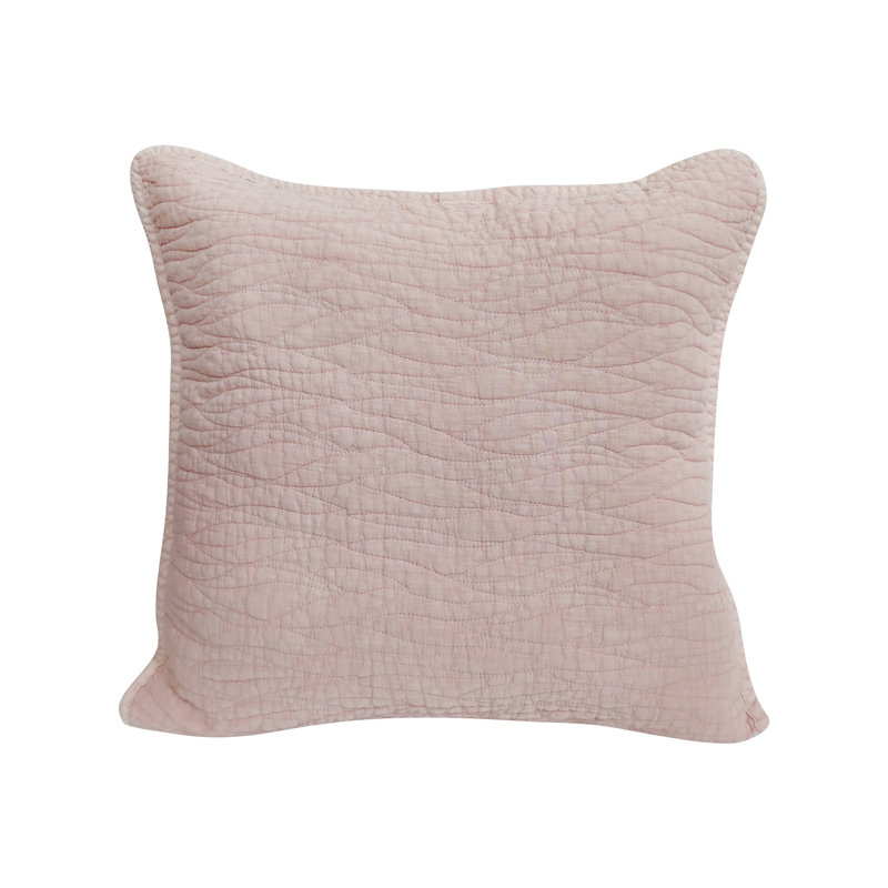 Housse et insert de coussin carré en coton Carson, Rose