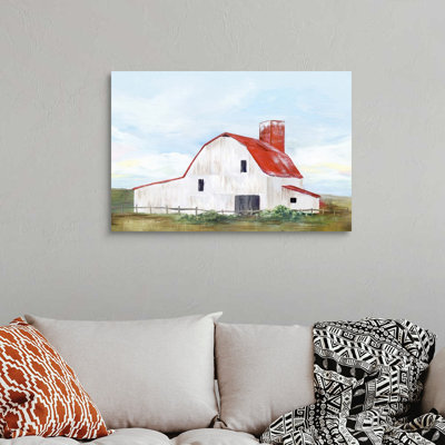 Reproduction d’art sur toile, "Red Barn II" par Isabelle Z