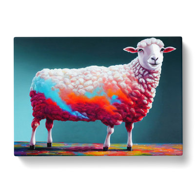 Splashed Sheep - Wrapped Canvas