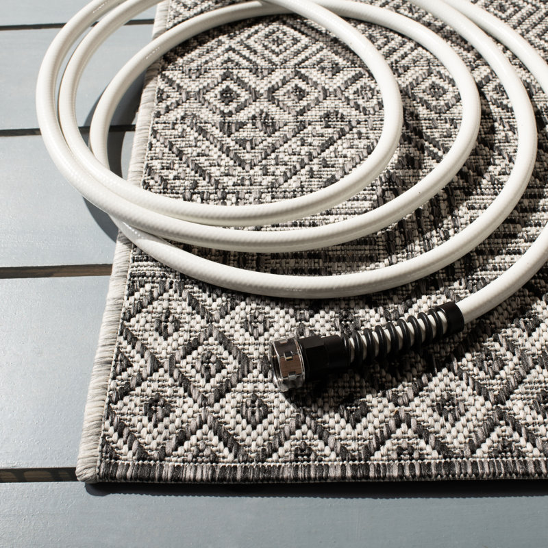 Tapis d'intérieur / extérieur Delacruz Performance Southwestern, Rectangle 6 pi 7 po x 9 pi 6 po