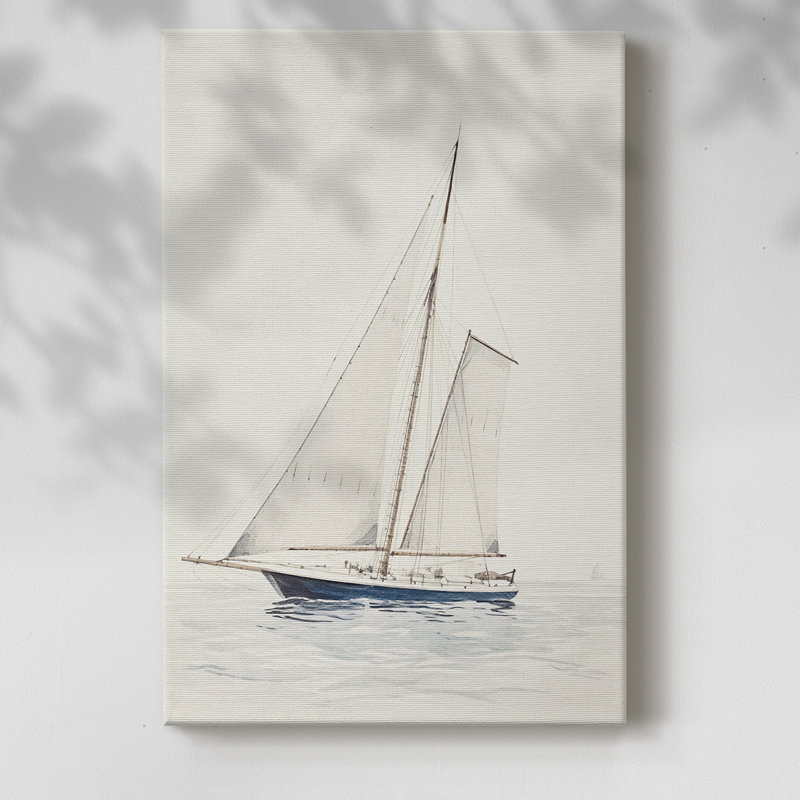 Impression nautique rétro I - impression sur toile tendue, H 28 po x l 19 po, Toile tendue