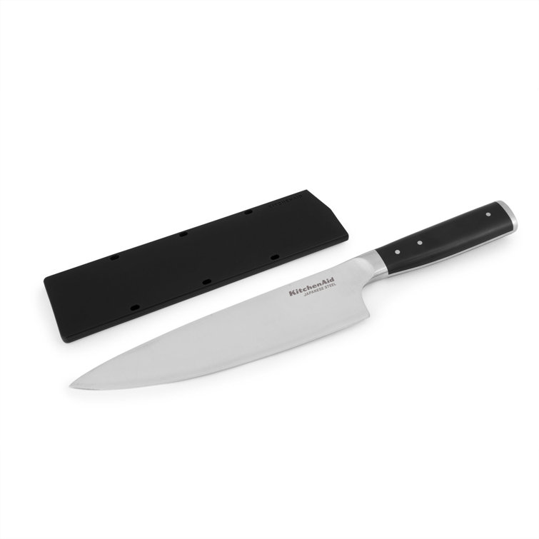 KitchenAid® Gourmet Forged Triple Rivet Chef Knife with Custom-Fit Blade Cover, 8-inch, Sharp Kitchen Knife