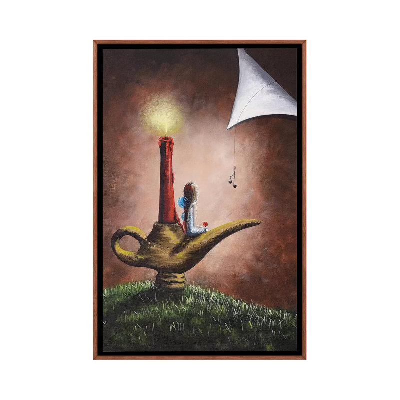 The Fairy And The Candlestick by Moonlight Art Parlour - Painting on Canvas, 66.04 cm H x 45.72 cm W