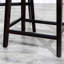 Élégant tabouret de comptoir de 24 po avec coussin de siège en cuir noir-795409362-795409361-795409375