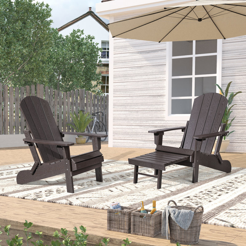 Chaise Adirondack pliante Hurley Morphew, Espresso