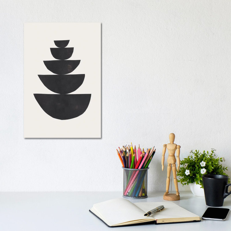 Nesting Semicircle by EnShape - Wrapped Canvas Gallery-Wrapped Canvas Giclée, 20.32 cm H x 30.48 cm W