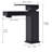 Black Bathroom Deck-Mounted Faucet - Geometric Shape And Manual Operation Brushed Basin Easy To Clean Style