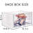 Set of 4 Stackable Clear Plastic Containers Foldable Transparent Shoes Storage Boxes Organizer in Home