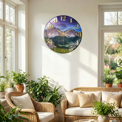 Horloge murale en verre