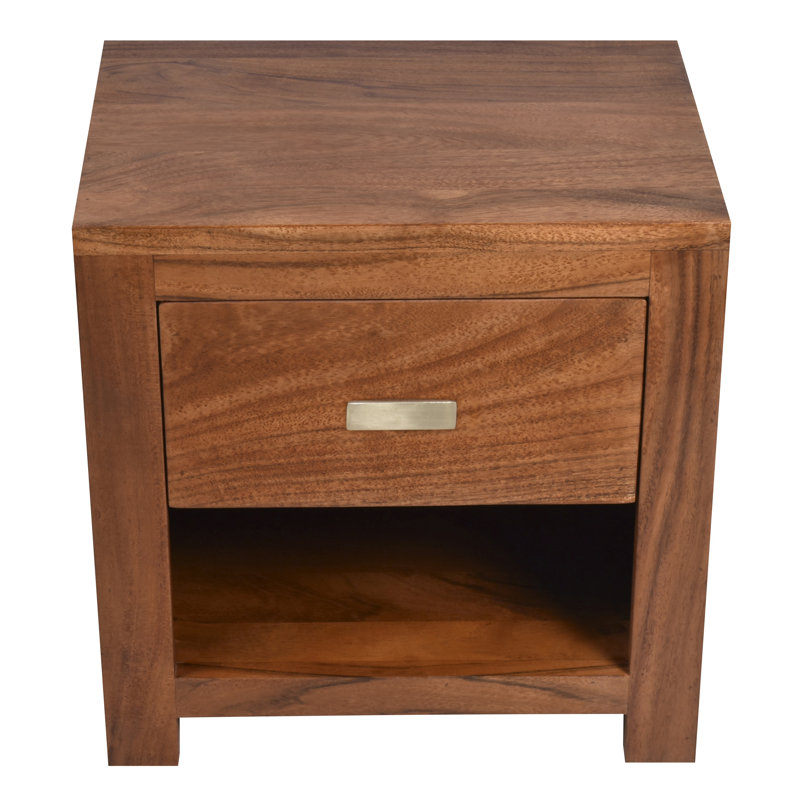Aarons 40cm W Solid Wood Bedside Table