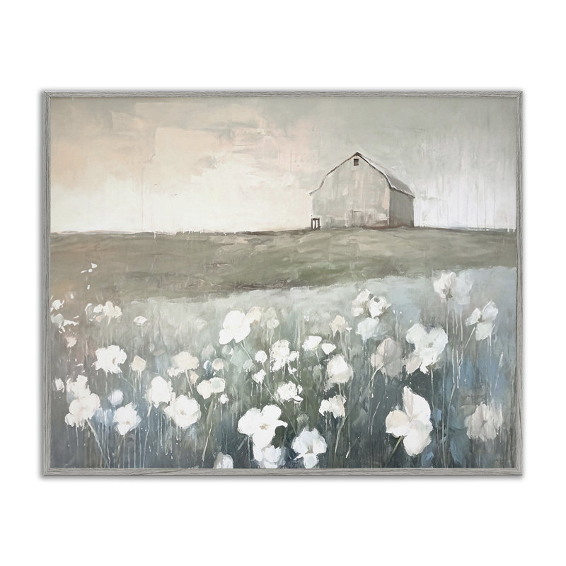 "Peaceful Floral Pasture", estampe numérique encadrée par Ramona Murdock