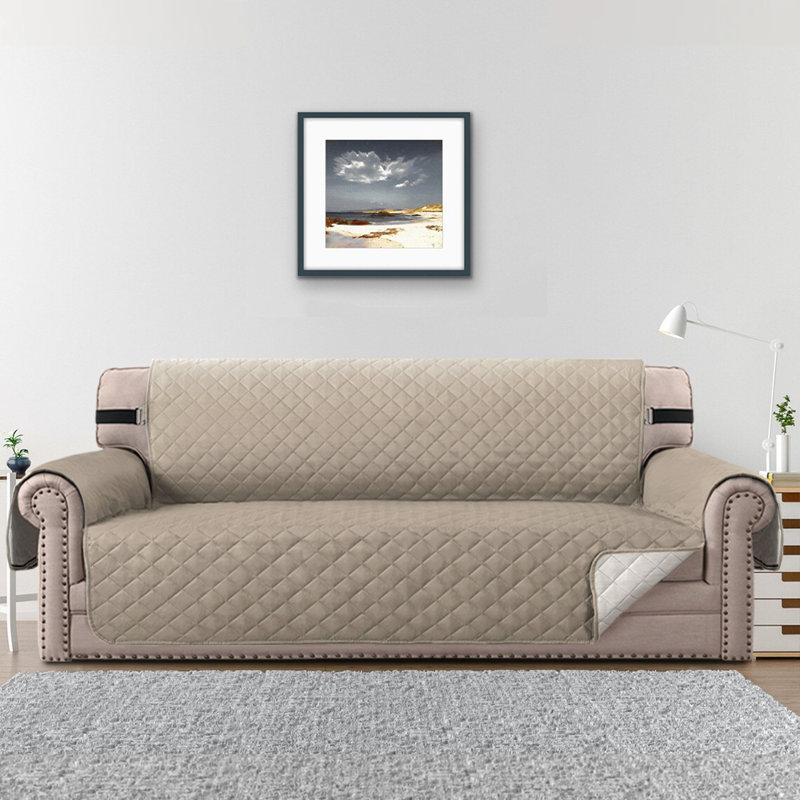 Housse pour fauteuil à coussins carrés/rectangulaires, Kaki 100 % polyester, H 75 po x l 66 po x P 22 po