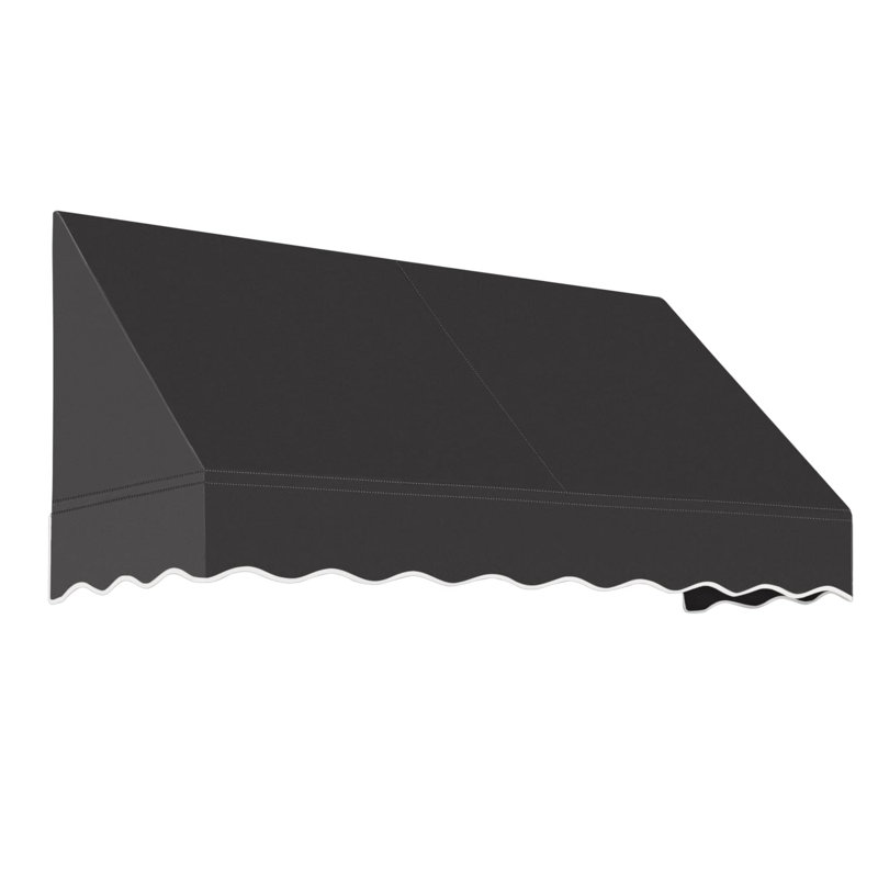 Auvent fixe en tissu acrylique San Francisco Awntech, Noir, H 24 po x l 100,5 po x P 48 po