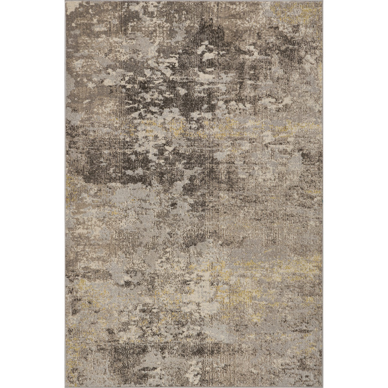 Tapis abstrait moderne Monet, Rectangle 5'3" x 7'6"