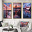 «San Francisco Golden Gate Dream», 3 pièces sur toile-946675415-946675414