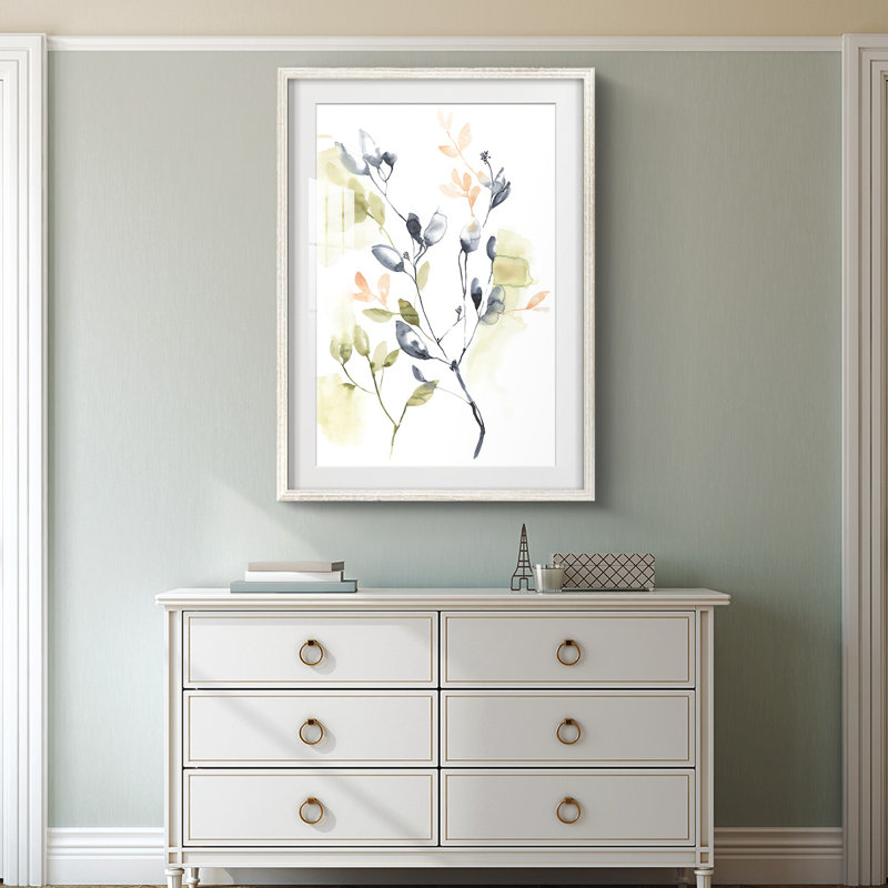 Sweet Leaves I - impression encadrée, H 28,5 po x l 20,5 po, Blanc