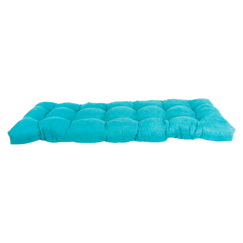 Coussin de siège en microsuède pour l'intérieur, L 55 po x P 19 po, Bleu turquoise