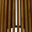 Table de bout Gexy, plateau en marbre, base cylindrique à lattes, brun-112858290