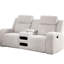 Fauteuil inclinable Corduroy 2, inclinaison manuelle avec haut-parleur intégré, chargement sans fil et fibres creuses pour une ventilation optimale. Canapé gris, porte-gobelets, haut-parleur pour une détente absolue.