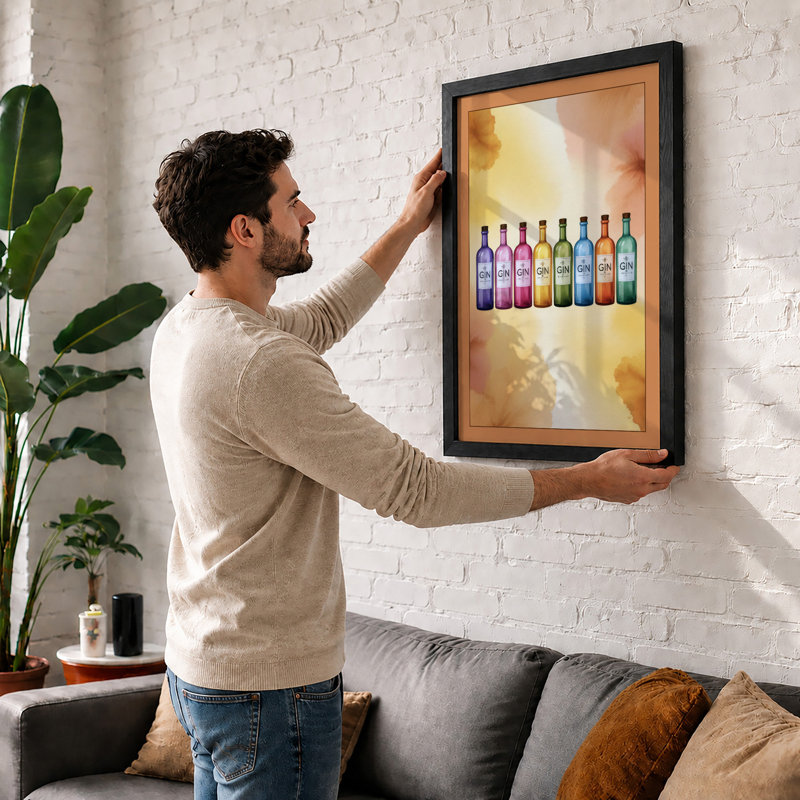 Liquid Spectrum Gradient Modern - Framed Print, Walnut, A3 - 42.0 x 29.7 cm