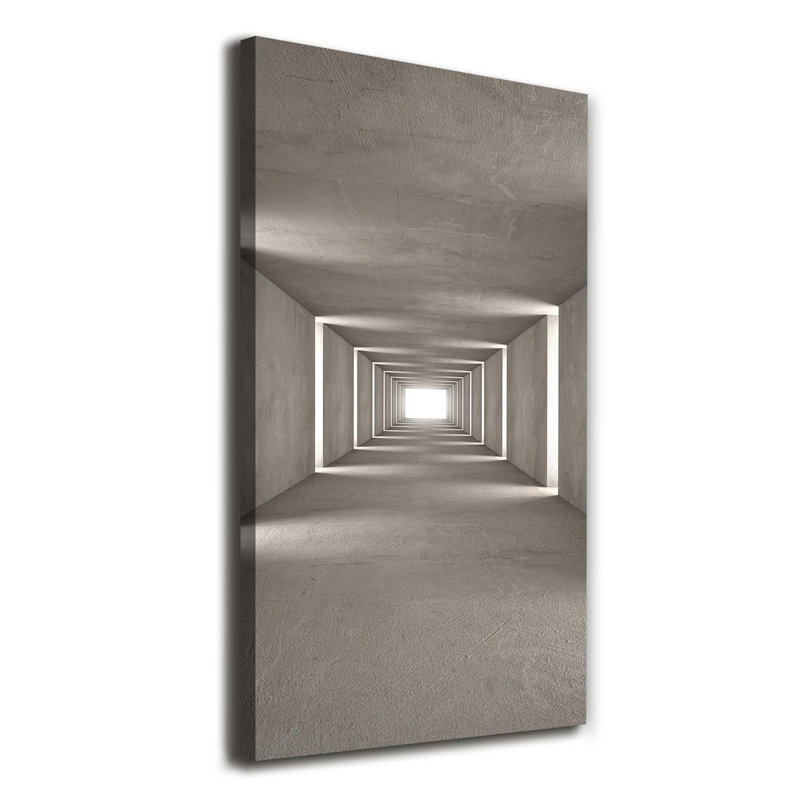 Concrete Tunnel - Wrapped Canvas Print
