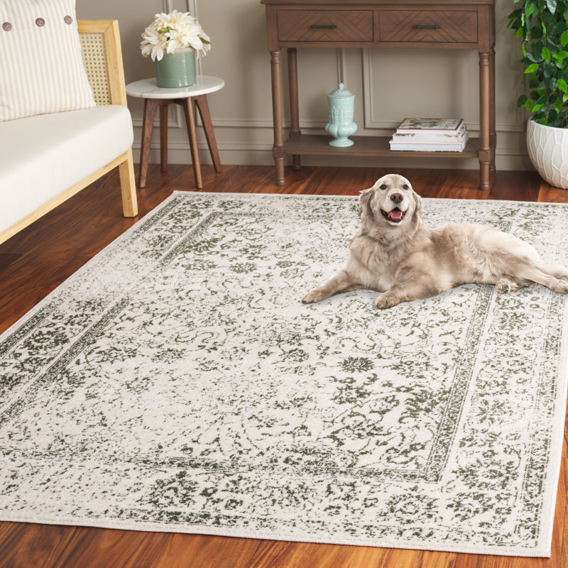 Floral Area Rug, Rectangle 122 x 183cm