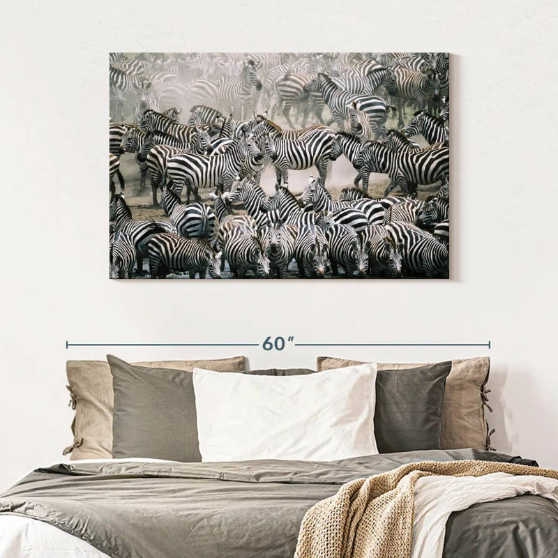 Brampt Zebra Herd, 32" H x 48" W