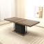 Table de salle à manger rectangulaire extensible 6 à 10 personnes en bois vieilli noir 160 à 200 cm-1528686632