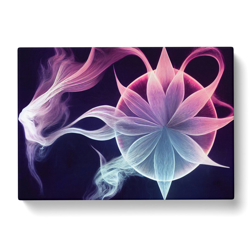 Fierce Modern Flower Art - Wrapped Canvas Print, 35cm H x 50cm W x 3cm D