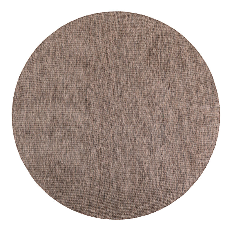 Tapis intérieur brun clair Abderus, Rond 10pi