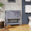 Meuble-lavabo gris 30 po avec miroir et plateau seulement