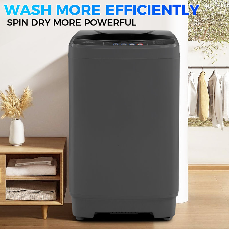 Himimi Delia 2.1 Cubic Feet cu. ft. High Efficiency Portable Washer with Child Safety Lock, ‎Dark Gray/Black