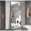 Miroir de plancher en aluminium pleine longueur miroir incliné arrondi à angle sans bord debout grand miroir chambre à coucher, magasin, bureau, hôtel argent 5MM miroir