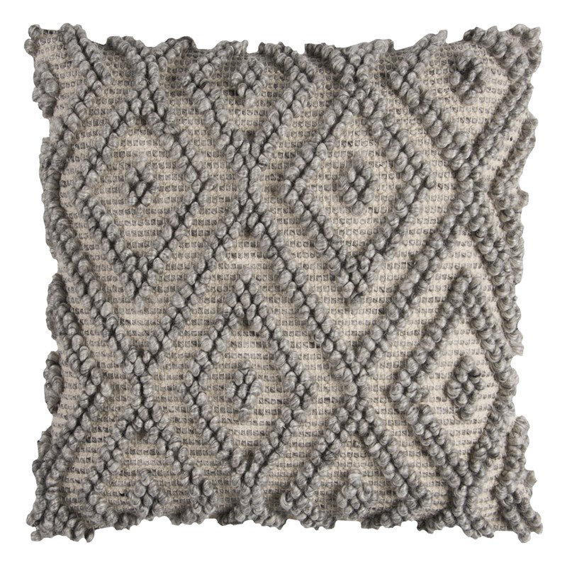  Coussin Natural Grey Nubby Diamonds