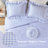 Full/Queen Comforter Featuring Double Ruffled , Soft Layered Look, Round Pillow, Breathable Fabric Bed , Pattern, Dual - Layer Ruffle, Microfiber