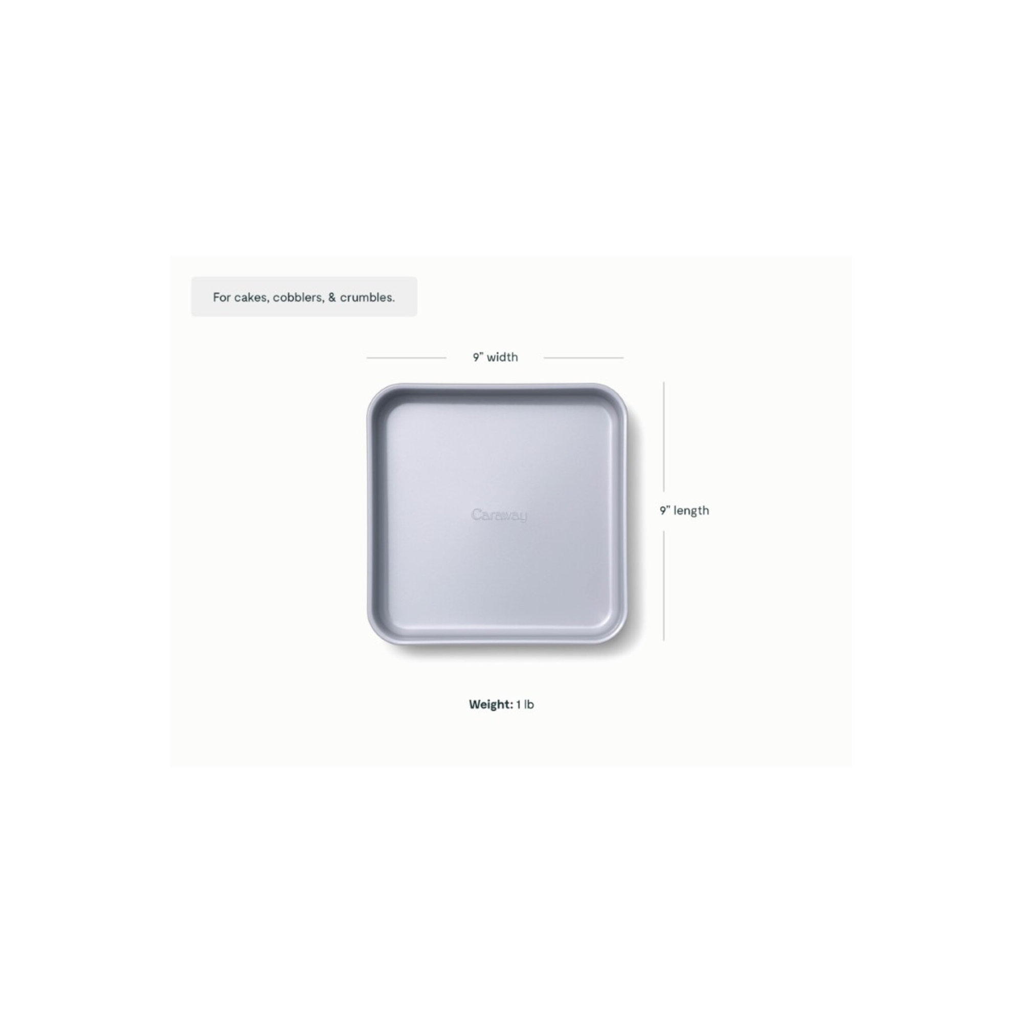Caraway Nonstick Ceramic Square Pan, Cream