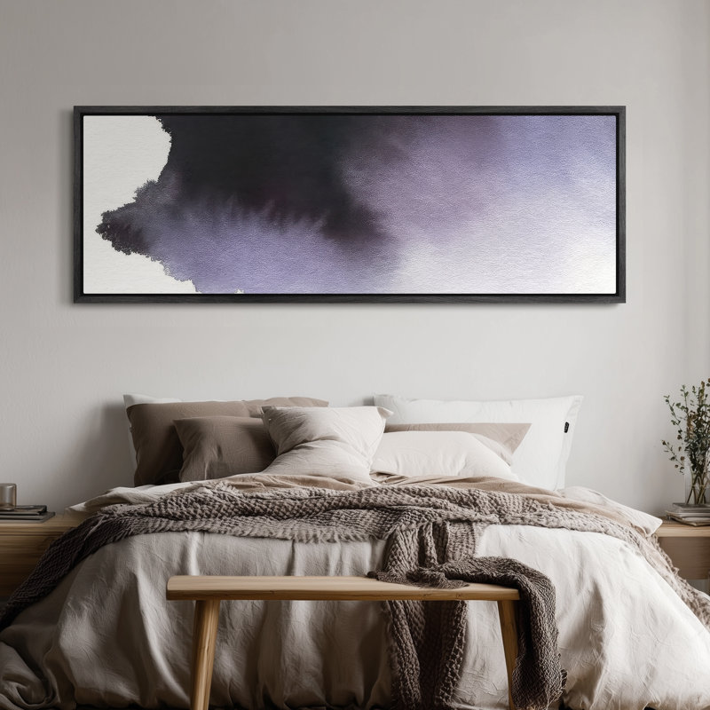 Très grand art mural rétro encadré pour art classique, H 20 po x l 60 po, Noir