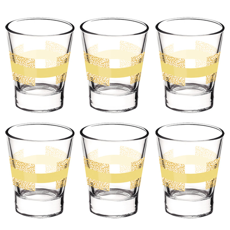 85 ml Shot Glass, 6, Yellow